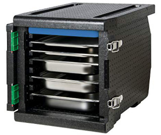 Conteur isotherme à chargement frontal avec plaque eutectique froide (ou accumulateur de froid) positionnée en haut