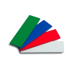 Etiquette rigide colorée pour conteneur isotherme