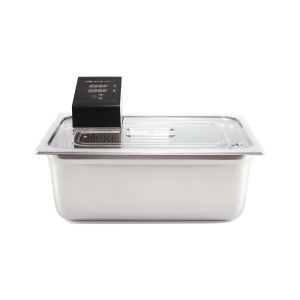 Bac GN 1/1 Inox et couvercle polycarbonate découpé pour thermoplongeur SWID ou SWID Premium