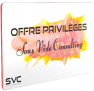 Offre PRIVILÈGES de Sous Vide Consulting sacs de cuisson sous vide
